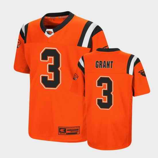 Men Oregon State Beavers Jaydon Grant Replica Orange College Football Jersey